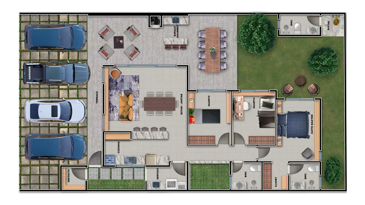 casa tipo a - 3 quartos
